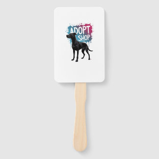 Vintage Adopt Dont Shop Dog Graffiti Rescue Art De Hand Fan