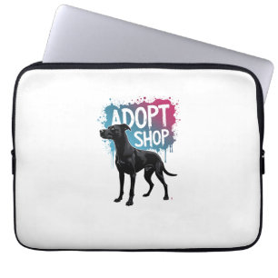 Vintage Adopt Dont Shop Dog Graffiti Rescue Art De Laptop Sleeve