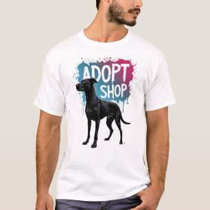 Vintage Adopt Dont Shop Dog Graffiti Rescue Art De T-Shirt