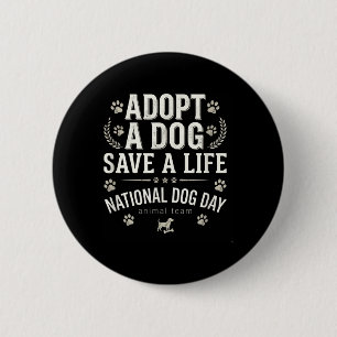 Vintage Adopt Dont Shop Save Dog Animal Lover 6 Cm Round Badge