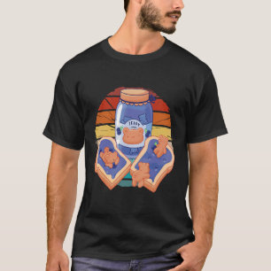 Vintage Adorable Teddy Jam Jar And Toasts Teddy Cu T-Shirt
