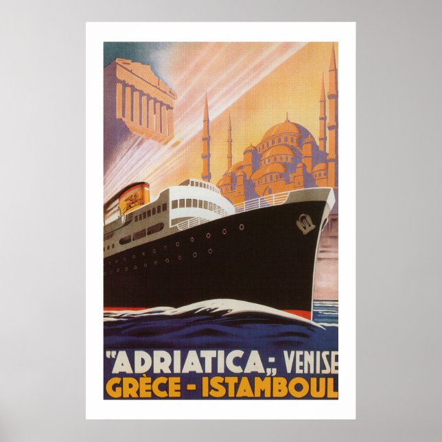 Vintage Adriatica Lines Poster (Front)