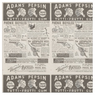Vintage Ads from 1895 Fabric