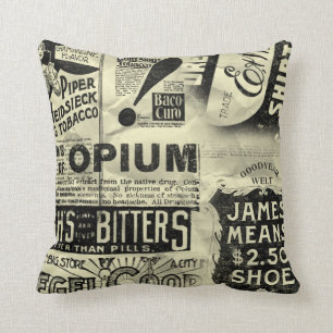 Vintage Ads Pillow