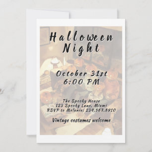 Vintage Adult Halloween Costume Party  Invitation