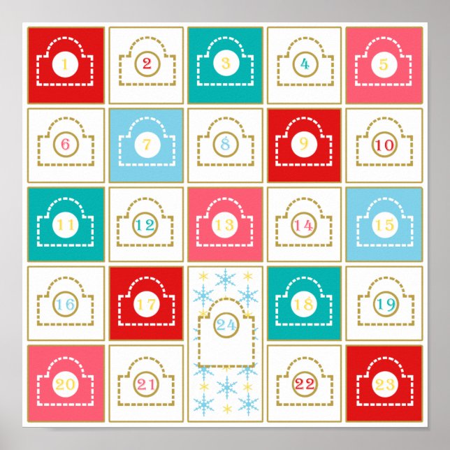 Vintage Advent Calendar  Poster (Front)