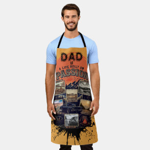 Vintage Adventure Car Graphic Retro Road Trip Dad Apron