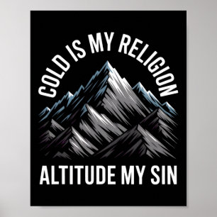 Vintage Adventure Mountain Range Climbing Peaks Ex Poster