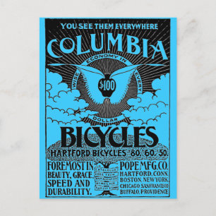 Vintage Advertisement - Columbia Bicycles Postcard