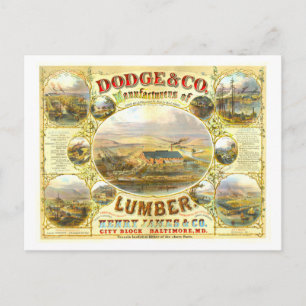 Vintage Advertisement for Dodge & Co. Lumber Postcard