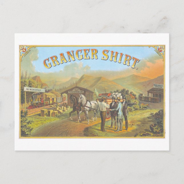 Vintage Advertisement for Granger Men's Shirt Postcard (Front)