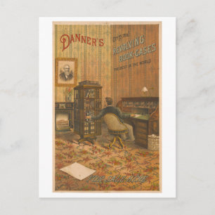 Vintage Advertisement for Revolving Bookcases Postcard