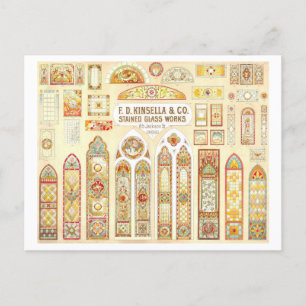 Vintage Advertisement for Stained Glass Windows Postcard