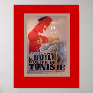 Vintage Advertisement, L'Huile d'Olive de Tunisie Poster
