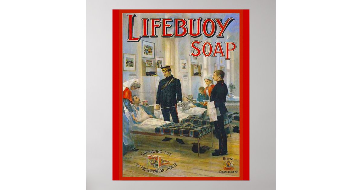 Vintage Advertisement Lifebuoy Soap Poster Zazzle Co Uk