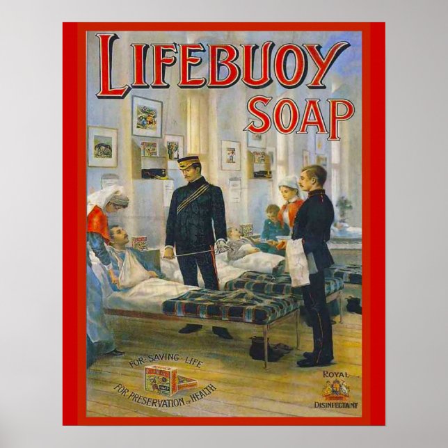 Vintage Advertisement, Lifebuoy Soap Poster (Front)
