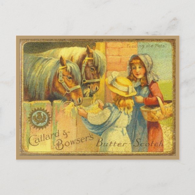 Vintage advertising, Callard and Bowser Butterscot Postcard (Front)
