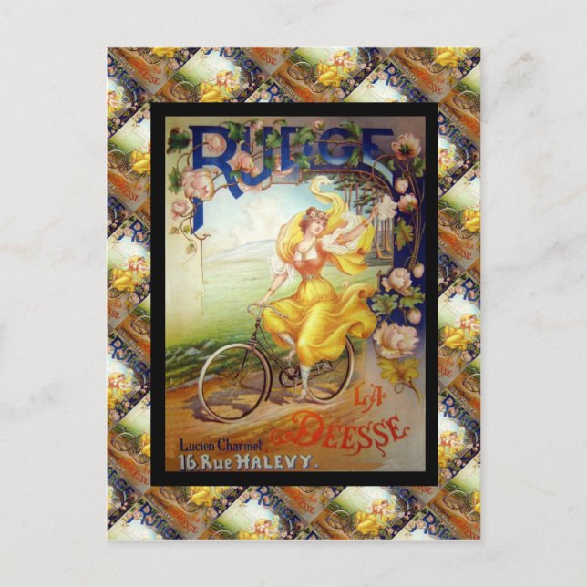 Vintage Advertising, French bicycles Postcard (Front)
