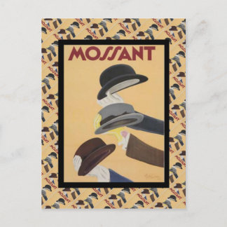 Vintage Advertising, French fashion, Hats Postcard