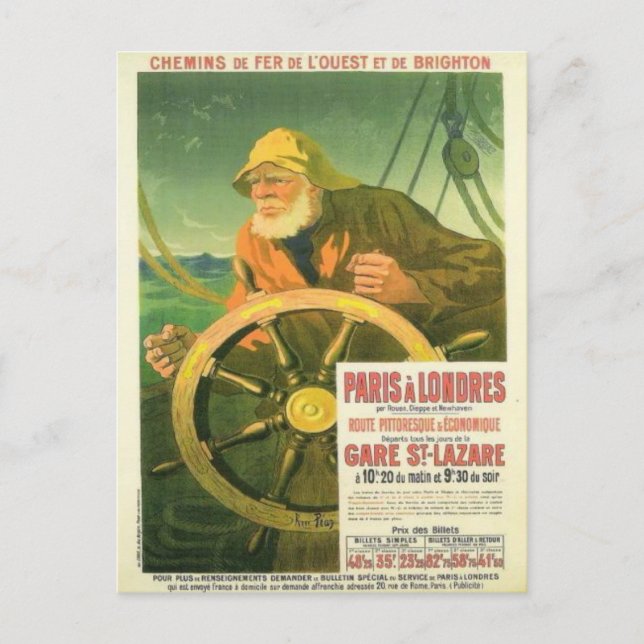 Vintage advertising, French railways Postcard (Front)