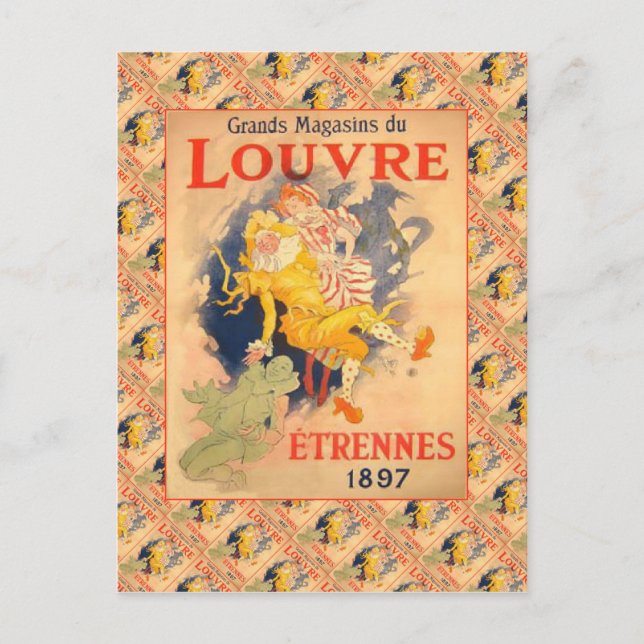 Vintage advertising, Grands Magazins de Louvre Postcard (Front)