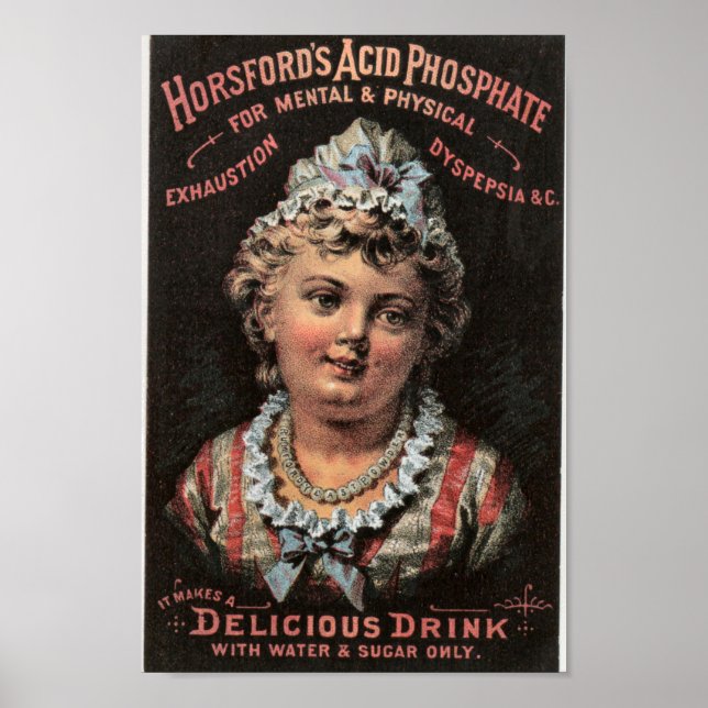 Vintage Advertising Horsfords Acid Phosphate Poster (Front)