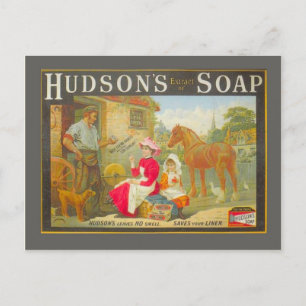 Vintage advertising, Hudson's soap Postcard
