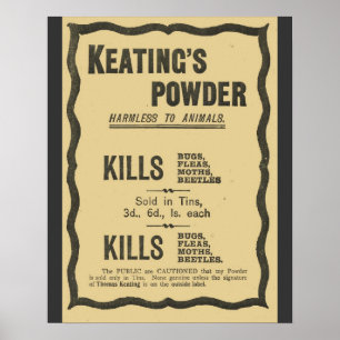 Vintage Advertising, Keatings powder Poster