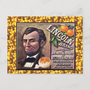 Vintage Advertising, Lincoln Brand Oranges Postcard