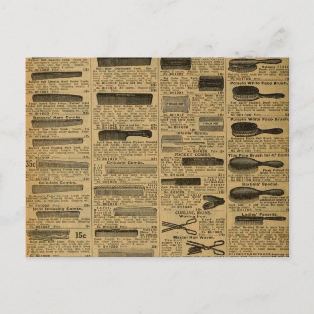 Vintage Advertising Newspaper Beauty Postcard (Front)