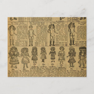 Vintage Advertising Newspaper Toys Dolls Postcard