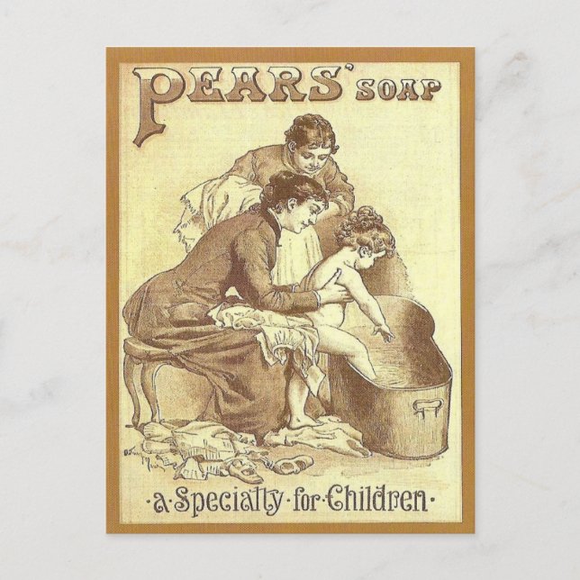 Vintage advertising, Pears soap Postcard (Front)