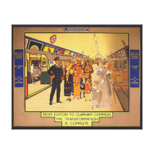 Vintage Advertising Poster For London Underground Canvas Print