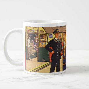 Vintage Advertising Poster For London Underground Large Coffee Mug