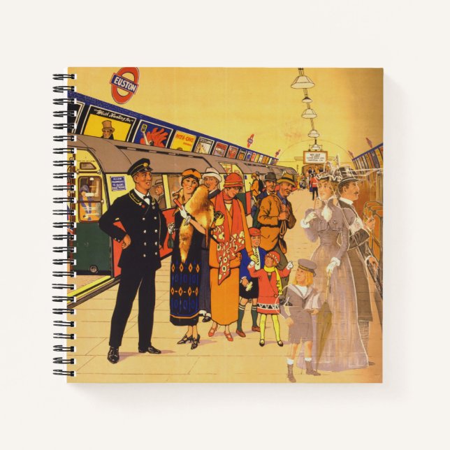 Vintage Advertising Poster For London Underground Notebook (Front)