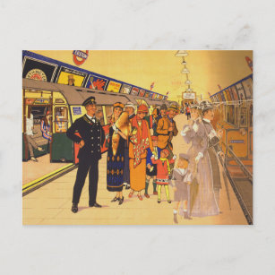 Vintage Advertising Poster For London Underground Postcard