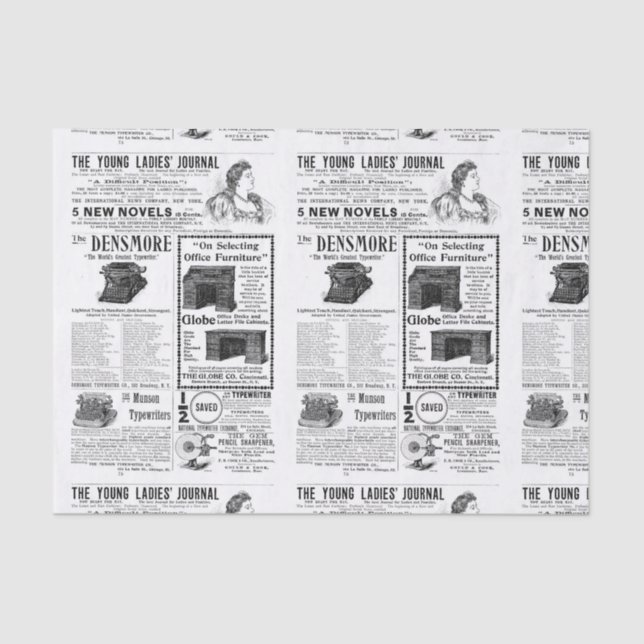 Vintage Advertising Tissue Paper (Front)