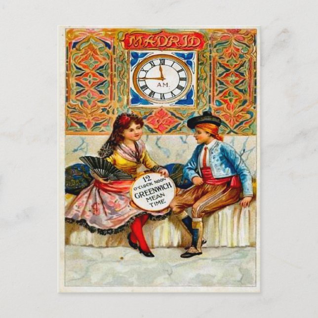 Vintage advertising, Travel poster, Madrid Postcard (Front)
