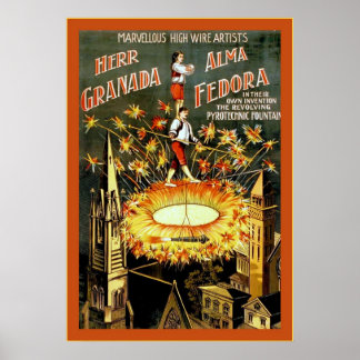 Vintage Aerialists ~ Advertising Poster