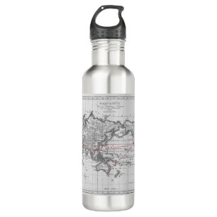 Vintage Aeronautic World Map 710 Ml Water Bottle