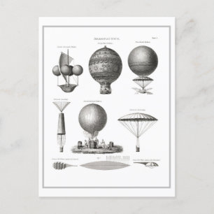 Vintage Aeronautics Flying Machines Postcard