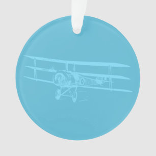 Vintage Aeroplane Art CUSTOM COLOR Ornament