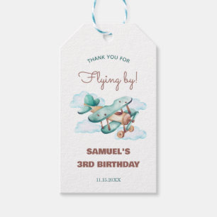 Vintage Aeroplane Birthday Party  Gift Tags
