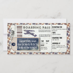 Vintage Aeroplane Boarding Pass