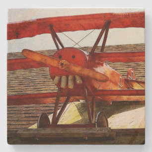 Vintage Aeroplane by Shirley Taylor Stone Coaster