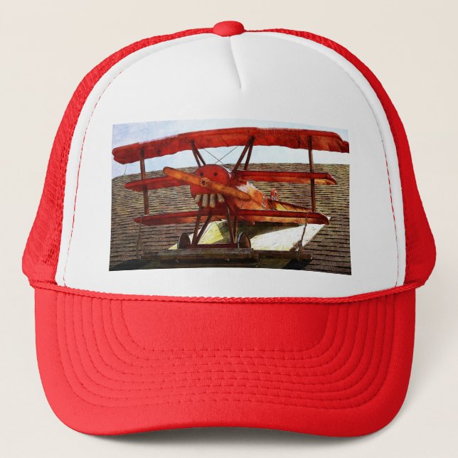 Vintage Aeroplane by Shirley Taylor Trucker Hat (Front)