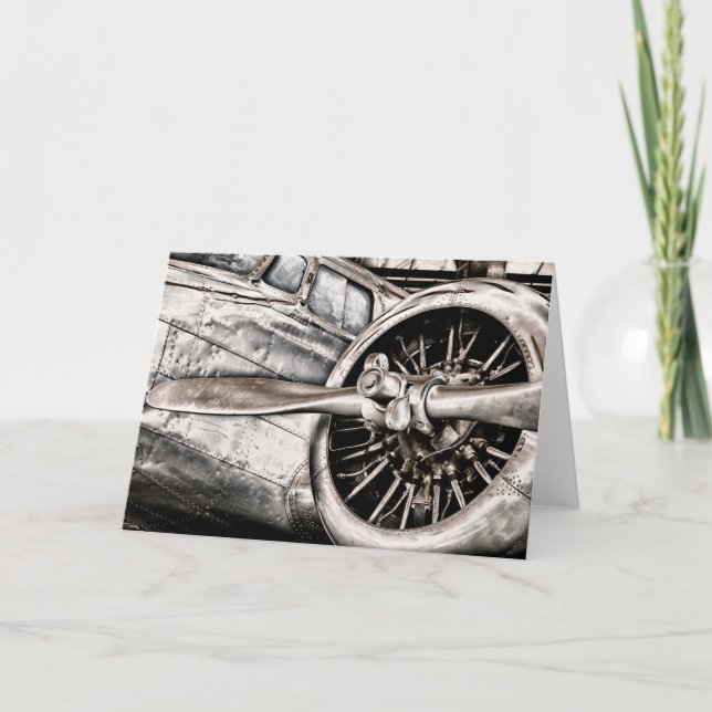 Vintage Aeroplane Card (Front)