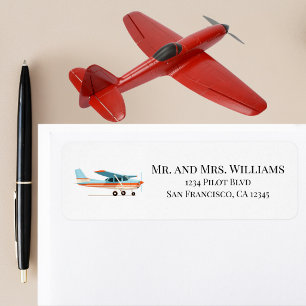 Vintage Aeroplane Cessna Aviation Return Address