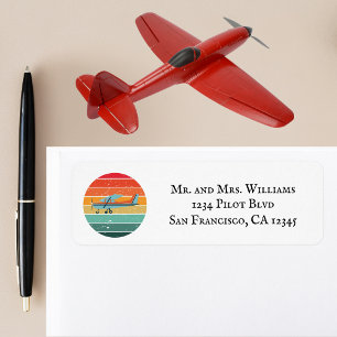 Vintage Aeroplane Cessna Aviation Return Address