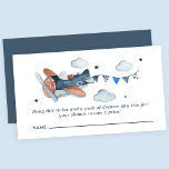 Vintage Aeroplane Clouds Baby Shower Diaper Raffle Enclosure Card<br><div class="desc">Vintage Aeroplane Clouds Baby Shower Diaper Raffle Enclosure Card. This design features an adorable vintage aeroplane. Personalise this custom design with your own text and details.</div>